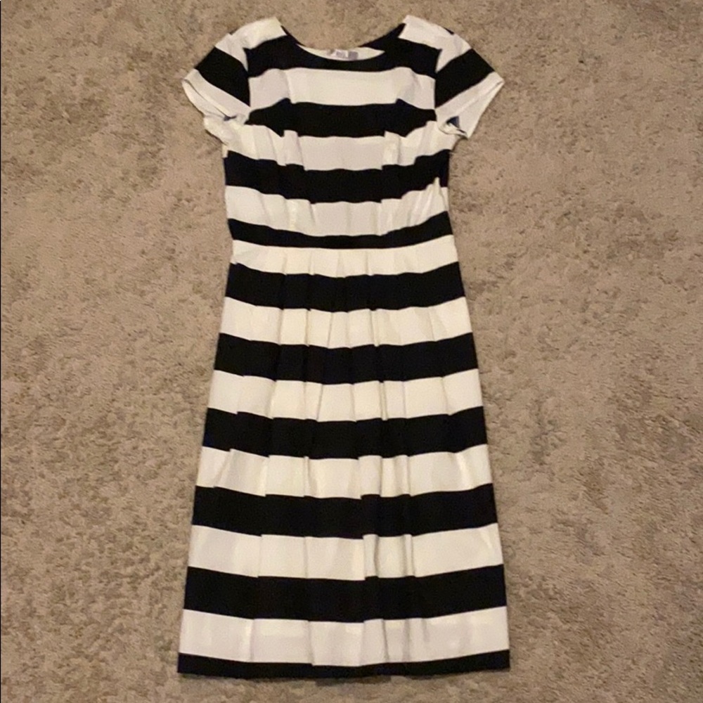 Black and white midi dress